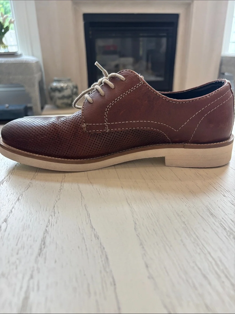 Curt & Larson Crowley Cog Men’s Brown Leather Derby Shoes Size 8